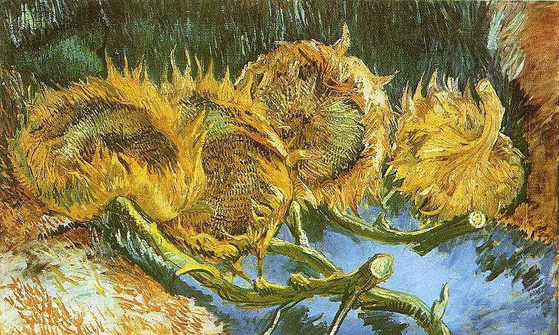 Vincent Van Gogh Four Cut Sunflowers Sweden oil painting art